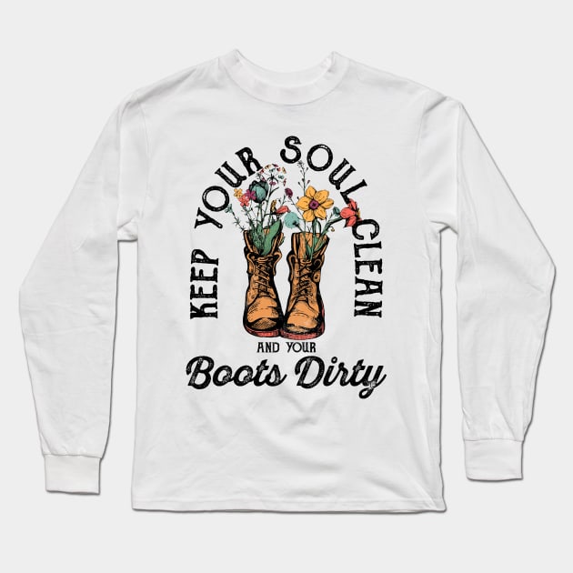 Dirty Boots Long Sleeve T-Shirt by faiqawaheed